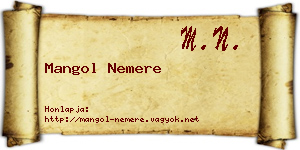 Mangol Nemere névjegykártya